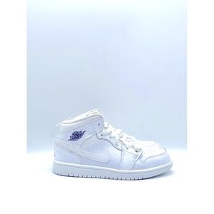 Jordan 1 Mid Bp White‎ Cool Grey Size 13c 640734-102 NWB